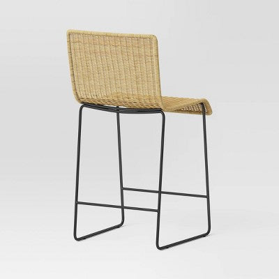  Chapin Modern Woven Counter Height Barstool With Metal Legs - Threshold™