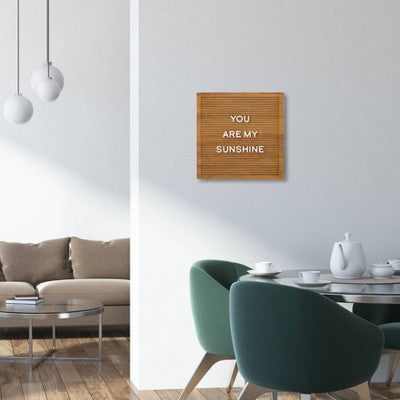  14"x 14" Wood Letter Board Brown - Threshold™