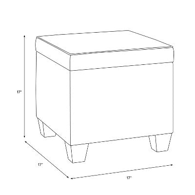 Ottoman Velvet - Skyline Furniture