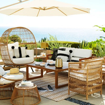  Mulberry 3pc Patio Chat Set - Natural - Threshold™