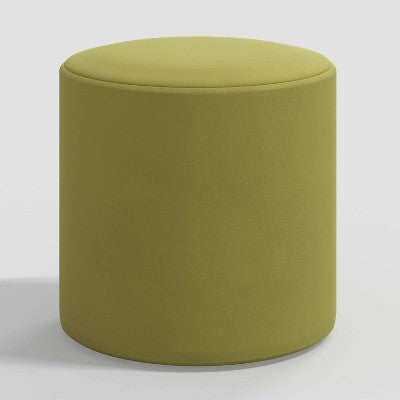  Round Thalia Ottoman In Velvet - Skyline Furniture