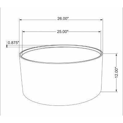  Manila Round Hammered Drum Coffee Table - Threshold™