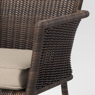  Monroe 2pk Patio Stack Dining Chairs - Tan - Threshold™
