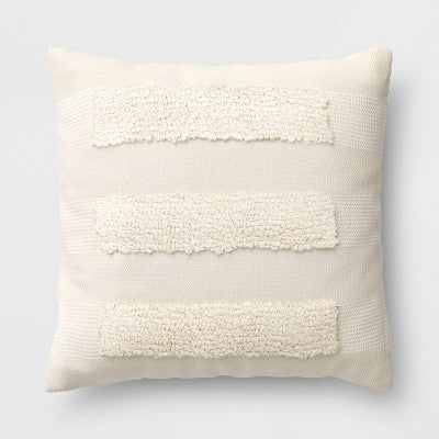  Textural Woven Striped Square Throw Pillow - Threshold™