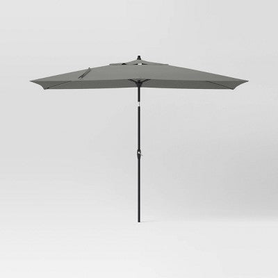  10'x6' Rectangular Market Patio Umbrella - Black Pole - Threshold™