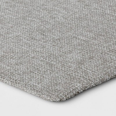  1'8"x5' Rectangle Indoor Floor Mat Gray - Threshold™: Basket Weave, Kitchen Floor Mat, PVC Backing, Flat Pile