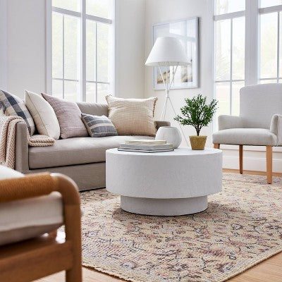  Rockland Hand Knotted Distressed Persian Style Rug Ivory - Threshold™ Designed With Studio McGee