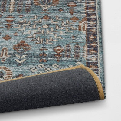  5'x7' Woven Flatweave Area Rug Blue - Threshold™