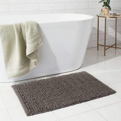  20"x32" Chunky Bath Rug Radiant Gray - Threshold™