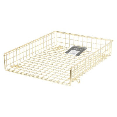  Grid Wire Letter Tray Gold - Threshold™