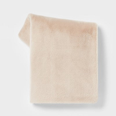  Faux Rabbit Fur Throw Blanket - Threshold™