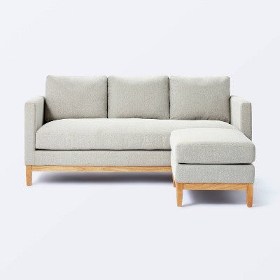  Woodland Hills Wood Base Sofa Light Gray - Threshold™ Designed With Studio McGee