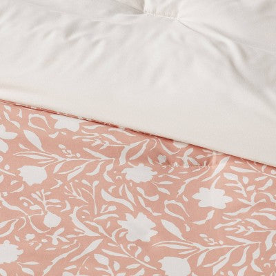  12pc Floral Boho Comforter & Sheets Set Terracotta Pink - Threshold™
