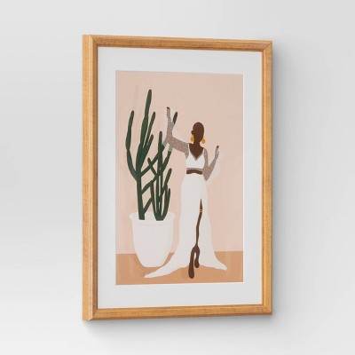  16" X 20" Beauty By Stormy Nesbit Glass/Wood Framed Wall Poster With Mat - Threshold™