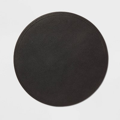  15" Round Pebble Faux Leather Charger - Threshold™