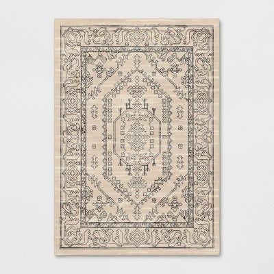 Plush Persian Style Area Rug Cream - Threshold™