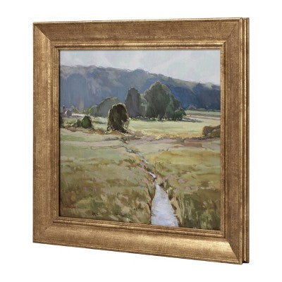  16" X 14" Summer Pasture Framed Wall Art Brass - Threshold™ Designed With Studio McGee