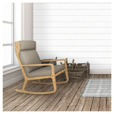  Textured Shiplap Peel & Stick Wallpaper White - Threshold™: Removable Vinyl, Wood Grain, Stain-Resistant, Washable