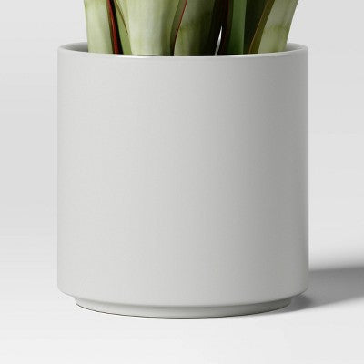  Large Artificial Snake Plant - Threshold™: 21" Faux Flora In Stoneware Pot For Indoor Decor