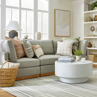  3pc Woodland Hills Modular Sofa Light Gray - Threshold™ Designed With Studio McGee