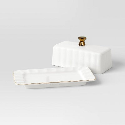  Ribbed Butter Dish - Threshold™