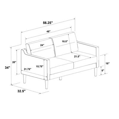  Lyndhurst Loveseat - Threshold™