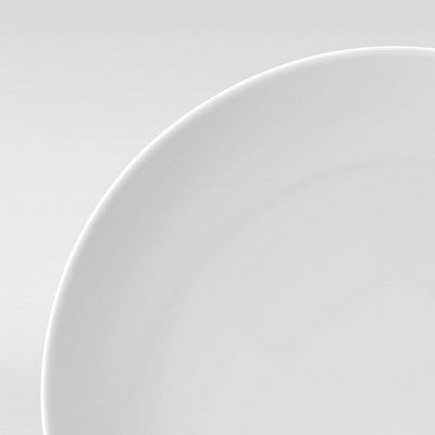  11" Porcelain Coupe Dinner Plate White – Threshold™: Solid Round, Microwave & Dishwasher Safe, Traditional Style