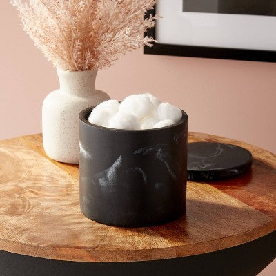  Marble Bath Canister Black - Threshold™