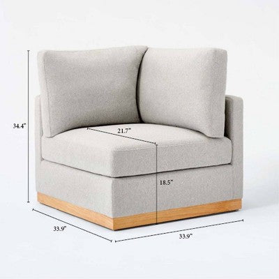  Woodland Hills Modular Sectional Corner Light Gray - Threshold™ Designed With Studio McGee