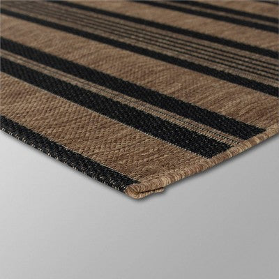  5' X 7' Stripe Outdoor Rug Brown - Threshold™