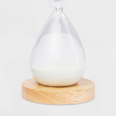  Decorative 10-Minute Hourglass With Rubber Wood Base - Threshold™
