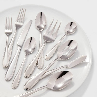  45pc Luxor 18/10 Stainless Steel Flatware Set - Threshold Signature™