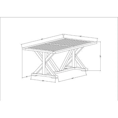  Morie Farmhouse Wood Rectangle Dining Table - Brown - Threshold™