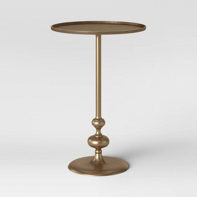  Londonberry Turned Accent Table Brass - Threshold
