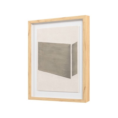  16" X 20" Color Block Abstract Glass Framed Wall Art Print Light Navy - Threshold™ Designed With Studio McGee