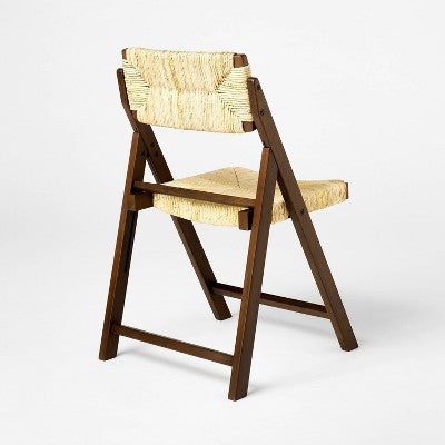  Set Of 2 Folding Woven Dining Chairs Dark Brown - Threshold™ Designed With Studio McGee