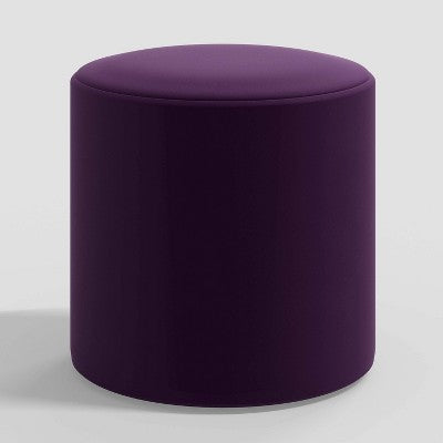  Round Thalia Ottoman In Velvet - Skyline Furniture