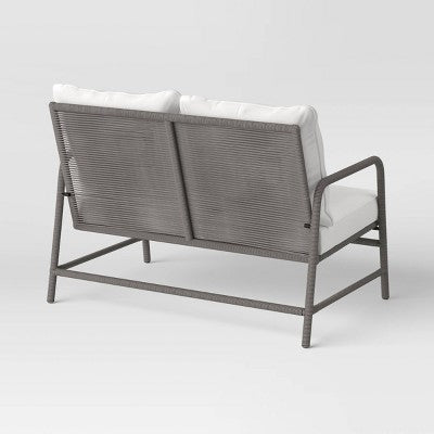  Granby Padded Wicker Patio Loveseat - Gray - Threshold™