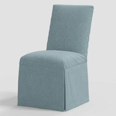  Samy Skirted Slipcover Dining Chair In Linen - Threshold™