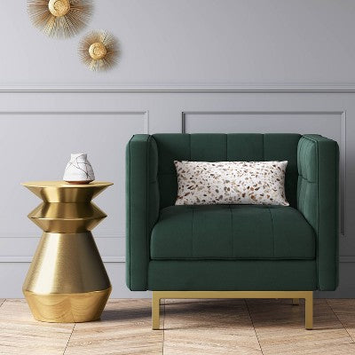  Zeeland Brass Drum Accent Table Gold - Threshold™