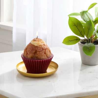  Cinnamon Pumpkin Muffin Wax Figural Candle - Threshold™