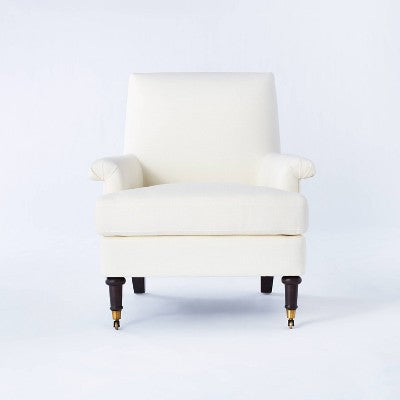  Mercer Rolled Upholstered Armchair With Casters - Threshold™ Designed With Studio McGee