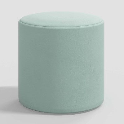  Round Thalia Ottoman In Velvet - Skyline Furniture