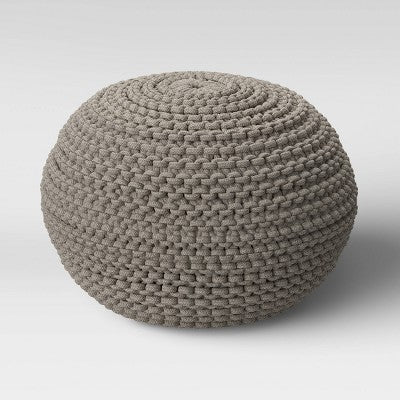  Cloverly Chunky Knit Pouf - Threshold