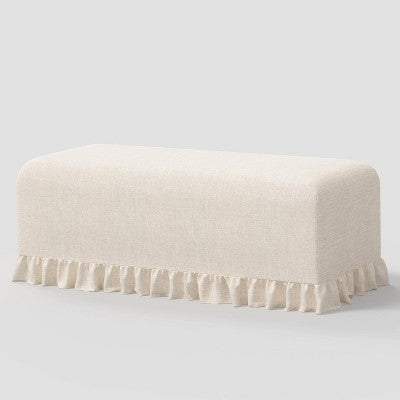  Ruffle Slipcover Dining Bench - Threshold™ Designed With Studio McGee
