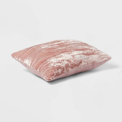  14"x20" Luxe Velvet Oblong Decorative Pillow Mauve - Threshold™