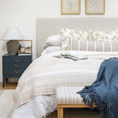  Quail Hill 3 Drawer Nightstand Mount Etna Blue - Threshold™ Designed With Studio McGee