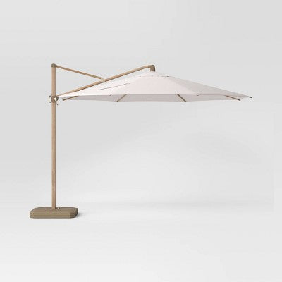  11'x11' Offset Patio Umbrella - Light Wood Pole - Threshold™