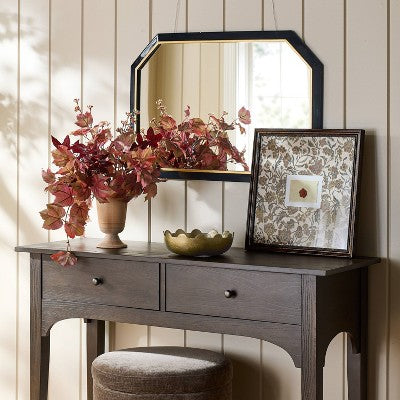  22" Mixed Fall Artificial Leaf Arrangement Red - Threshold™ Designed With Studio McGee