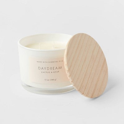  Wood Lidded Glass Wellness Daydream Candle - Threshold™